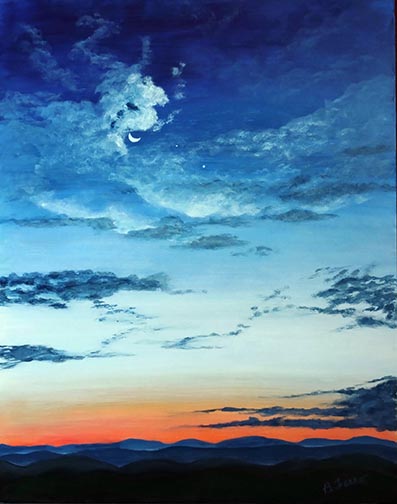 Pre-Dawn - Moon & Stars